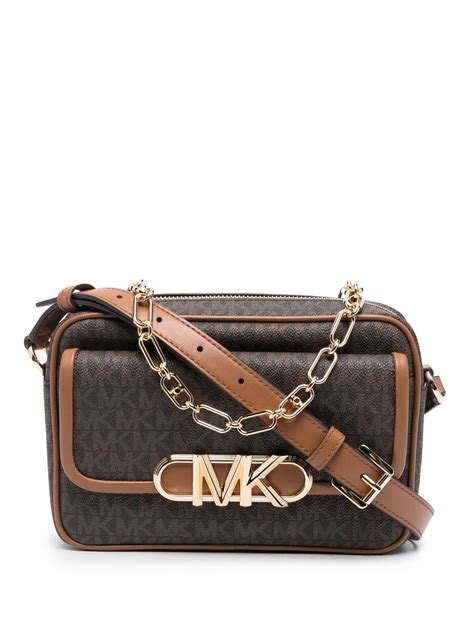 michael michael kors leather crossbody with bone chain closure|women Michael Kors Crossbody bag.